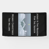 Jezus is de reden voor kerstfeest. spandoek (Horizontaal)