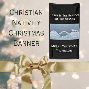 Jezus is de reden voor kerstfeest. spandoek