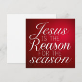 Jezus is de reden voor Kerstmis Kaart (Voorkant / Achterkant)