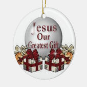 Jezus is de ware reden voor het kerstseizoen keramisch ornament (Links)