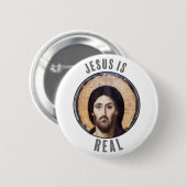Jezus is echt ronde button 5,7 cm (Voorkant /achterkant)