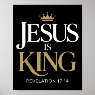 Jezus is een Christelijk Bijbelvers citaat Poster