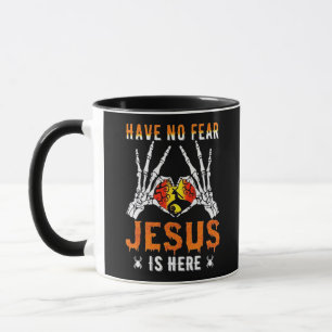 Jezus is een hart skelet hand mok