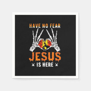 Jezus is een hart skelet hand servet