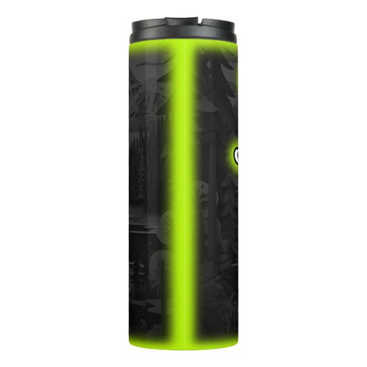 Jezus is een levensgloeiende boodschap thermosbeker (Achterkant)