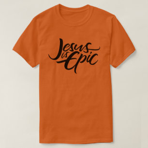 Jezus is epische belettering kalligrafie religieus t-shirt