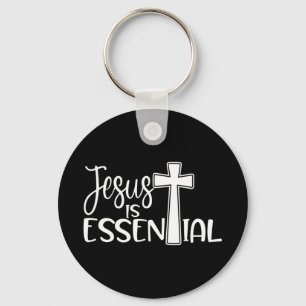 Jezus is Essential Cross T-ShirtPerfect voor de re Sleutelhanger