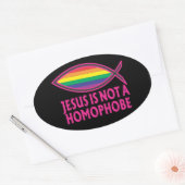 Jezus is geen homofobe sticker (Envelop)