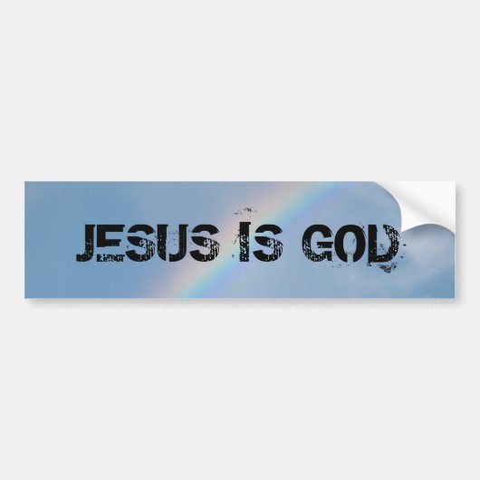 Jezus is God Bumpersticker (Voorkant)