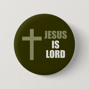 Jezus is Heer en Verlosser en het Licht Ronde Button 5,7 Cm