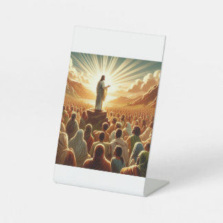 Jezus is Heer. Reclamebord Met Voetstuk