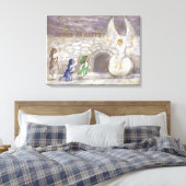 Jezus is het Alive uitgerekt canvas (Insitu (Slaapkamer))