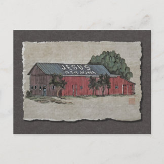 Jezus is het antwoord. briefkaart