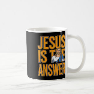 Jezus is het antwoord, de ware Christelijke gelovi Koffiemok