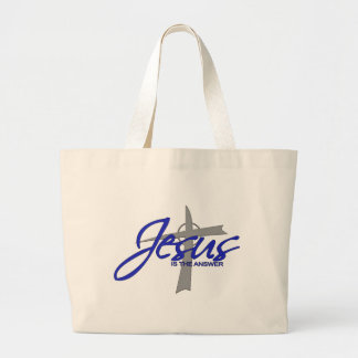 Jezus is het antwoord grote tote bag