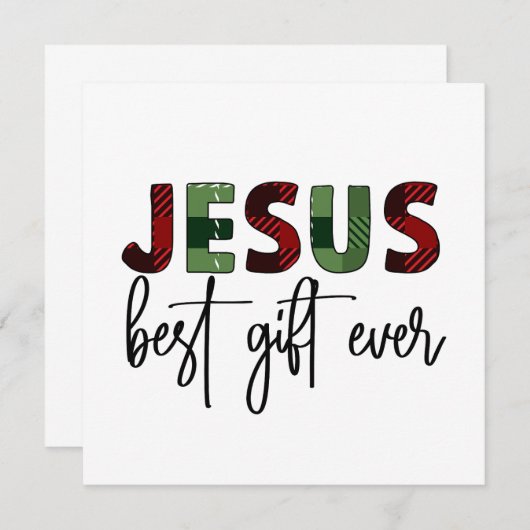 Jezus is het beste cadeau ooit Christelijk Kerstmi (Voorkant / Achterkant)