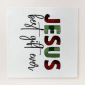 Jezus is het beste cadeau ooit Christelijk Kerstmi Legpuzzel (Horizontaal)
