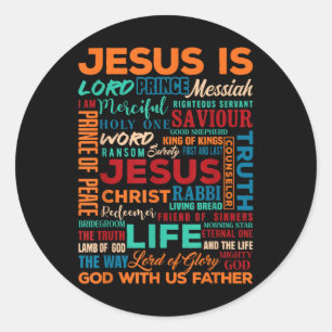 Jezus is het christelijk geloof Jezus Christelijk Ronde Sticker