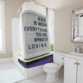 Jezus is het Christelijke gebaar Douchegordijn (In situ)