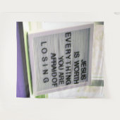 Jezus is het Christelijke gebaar Wandkleed (Voorkant (horizontaal))