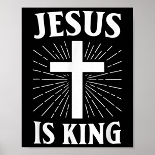 Jezus is het Christelijke geloofskruis Poster