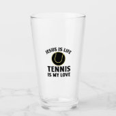 Jezus is het leven dat tennis is mijn liefde glas (Voorkant)