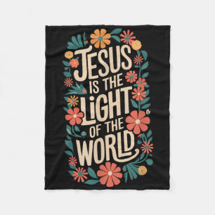 Jezus is het licht van de Christelijke religie Fleece Deken