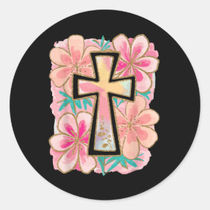 Jezus is het licht van de Christelijke religie Ronde Sticker