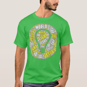 Jezus is het Licht van de wereld Christelijke John T-shirt