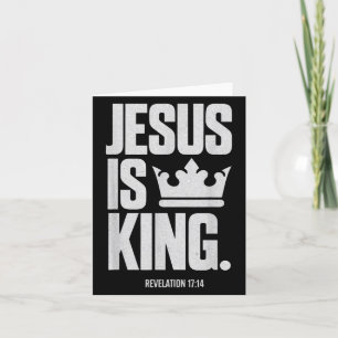 Jezus is Koning Bijbel Religieuze Schrift Quote Ch Kaart