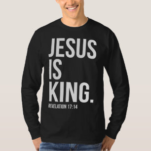 Jezus Is Koning Bijbel Schriftuur Citaat Christeli T-shirt