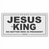 Jezus is koning campagnestijl Vinyl Decal Sticker (Voorkant)
