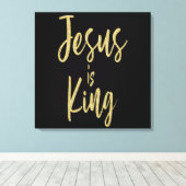 Jezus is koning canvas afdruk (Insitu (Houten vloer))