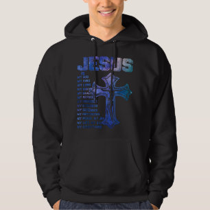 Jezus is koning Christelijke Groovy Hippie Trendy Hoodie