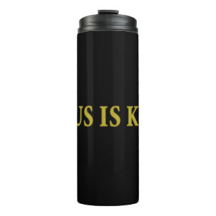 Jezus is koning Christelijke Pullover HoodieJesus Thermosbeker