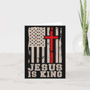 Jezus Is Koning Christus Heer Patriottisch Christe Kaart