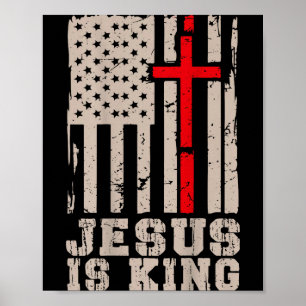Jezus Is Koning Christus Heer Patriottisch Christe Poster