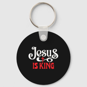 Jezus Is Koning Houd Van Jezus Christelijk Kerstmi Sleutelhanger
