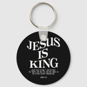 Jezus is Koning Johannes Bijbelvers Christelijk Re Sleutelhanger