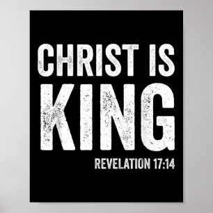 Jezus is Koning Openbaring 17:14 Christelijke Chri Poster