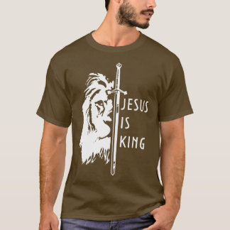 Jezus is Koningsgodgeloof Christelijke aanbidding T-shirt