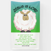 Jezus is Lord - Fluffy Sheep Spandoek (Verticaal)