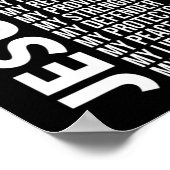 Jezus is mijn alles wat Jezus T-Shirt is. Poster (Hoek)