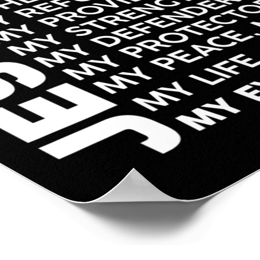 Jezus is mijn alles wat Jezus T-Shirt is. Poster (Hoek)