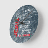 Jezus is mijn 'Alles Word Cloud' Ronde Klok (Hoek)