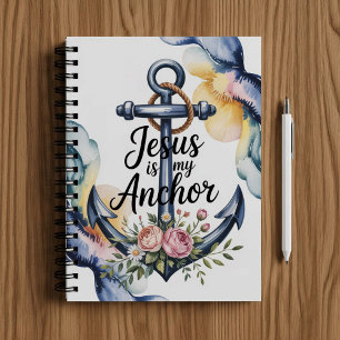 Jezus is mijn anker. Christelijk geloof schrift  Notitieboek