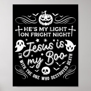Jezus Is Mijn Boo Christelijk Halloween Geest Pomp Poster