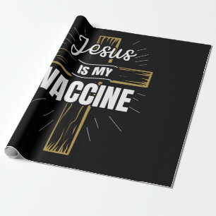 Jezus is mijn Christelijke geloof in het vaccin Cadeaupapier