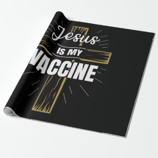 Jezus is mijn Christelijke geloof in het vaccin Cadeaupapier