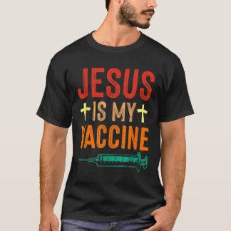 Jezus is mijn Christelijke geloof in het vaccin Je T-shirt